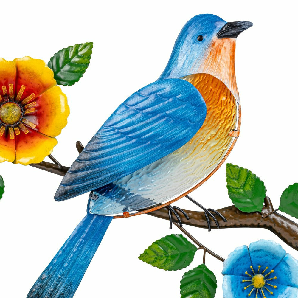 What She Shed Indoor Wall Decor, Metal & Glass, Bird on Branch Wall Ar | Plow & Hearth