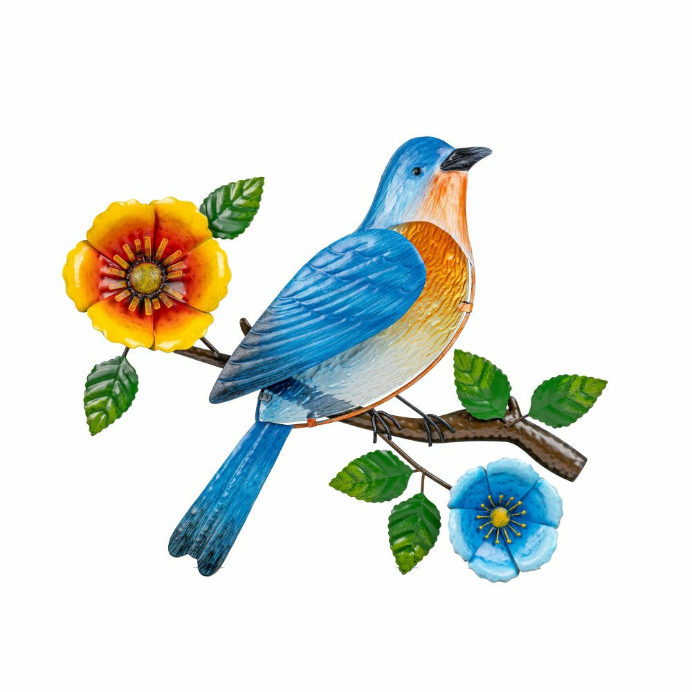 What She Shed Indoor Wall Decor, Metal & Glass, Bird on Branch Wall Ar | Plow & Hearth