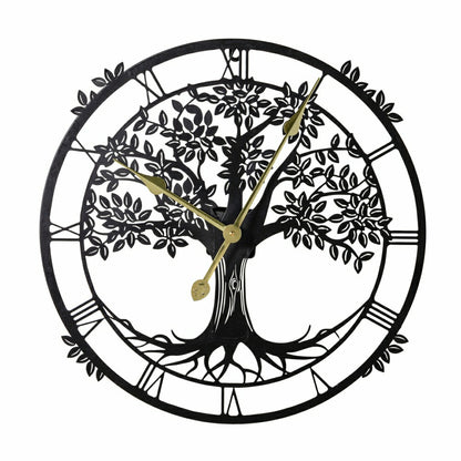Petal & Plow Indoor Wall Decor, Metal, Tree Outdoor Clock, 20" | Plow & Hearth