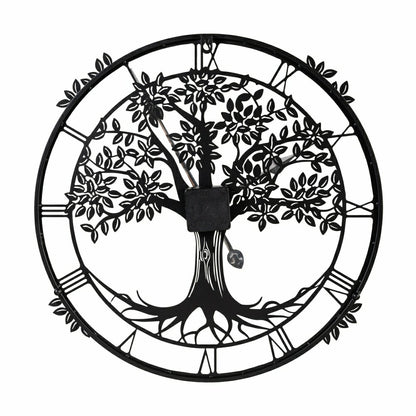 Petal & Plow Indoor Wall Decor, Metal, Tree Outdoor Clock, 20" | Plow & Hearth