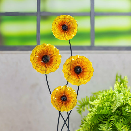 What She Shed Indoor Wall Decor, Glass & Metal, Sunflower Wall Art | Plow & Hearth