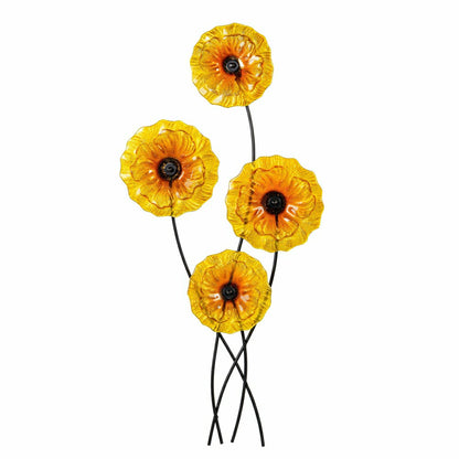 What She Shed Indoor Wall Decor, Glass & Metal, Sunflower Wall Art | Plow & Hearth