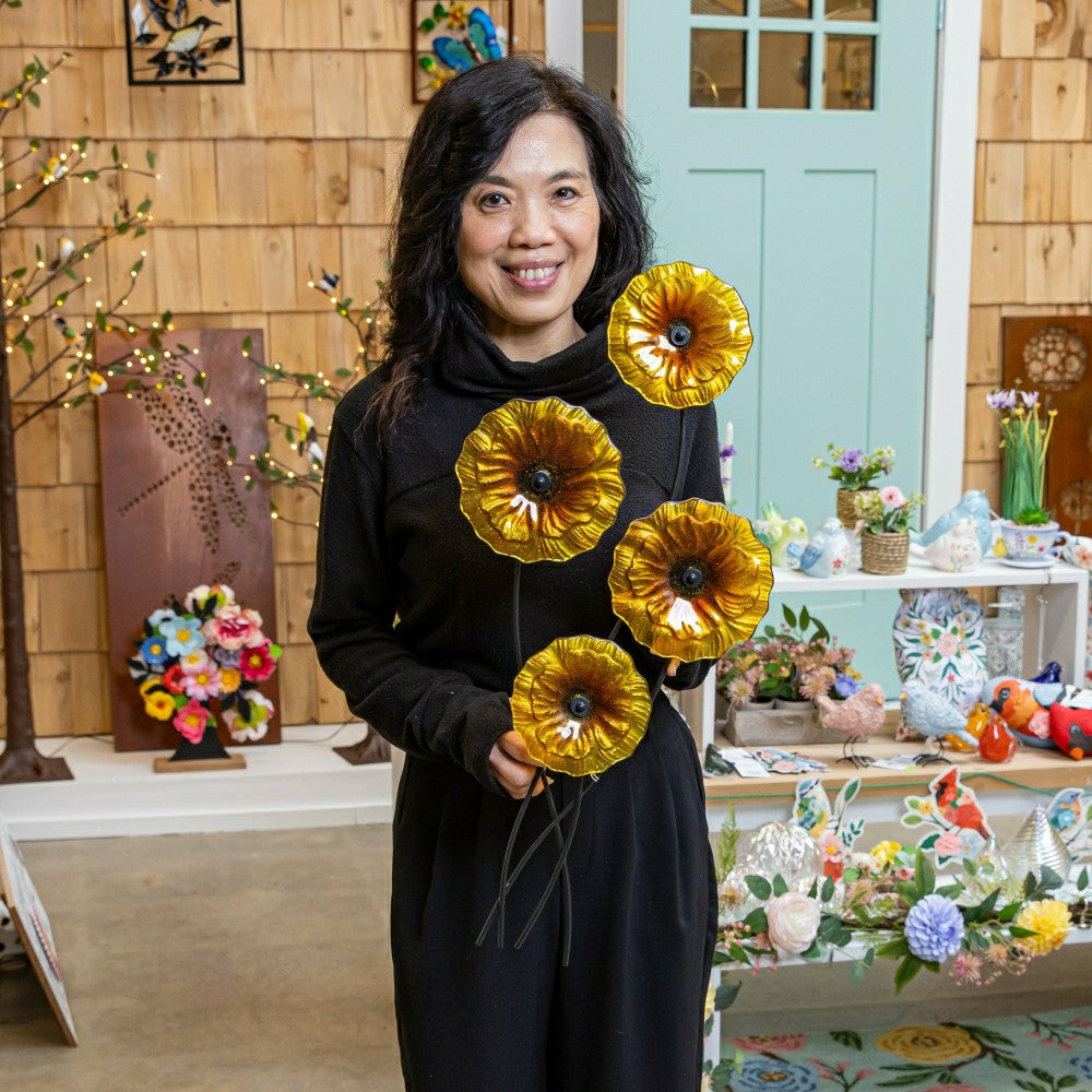 What She Shed Indoor Wall Decor, Glass & Metal, Sunflower Wall Art | Plow & Hearth