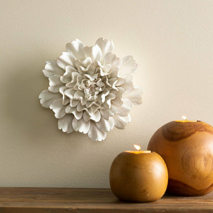 8" Ceramic Flower Wall Decor | Plow & Hearth