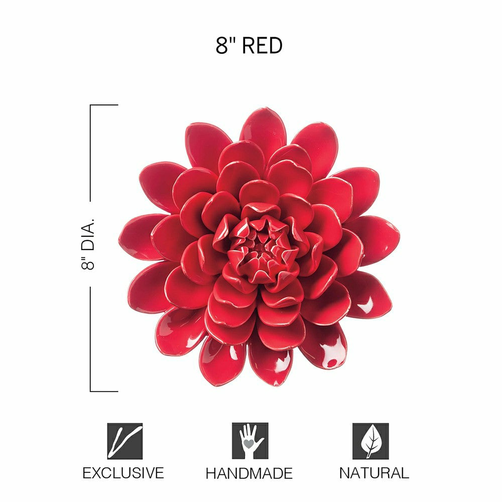 8" Ceramic Flower Wall Decor | Plow & Hearth