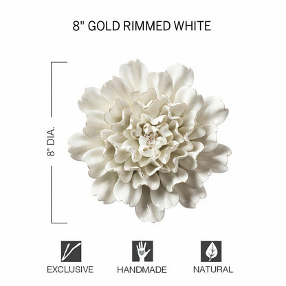 8" Ceramic Flower Wall Decor | Plow & Hearth