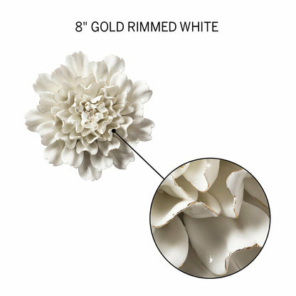 8" Ceramic Flower Wall Decor | Plow & Hearth