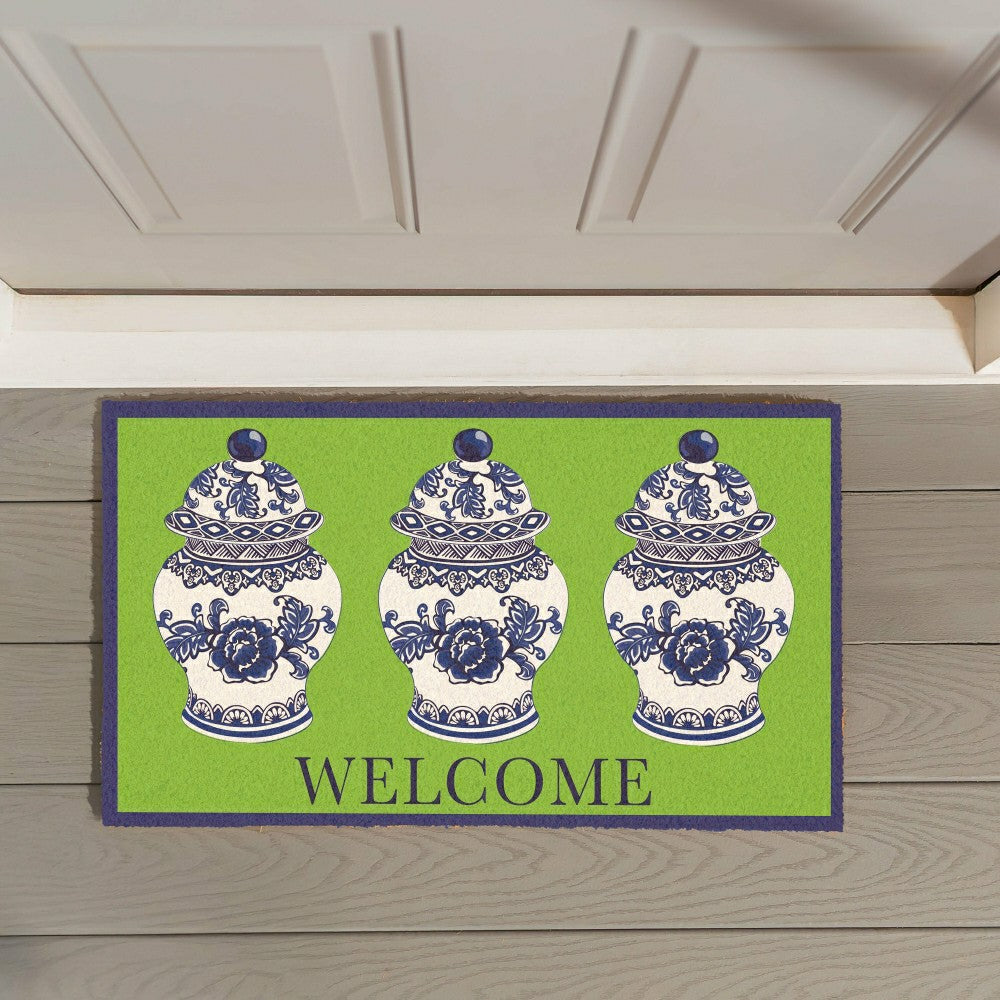 Chinoiserie Welcome Coir Mat | Plow & Hearth