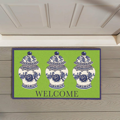 Chinoiserie Welcome Coir Mat | Plow & Hearth