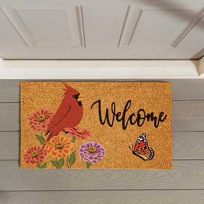 Spring Cardinal Time Coir Mat | Plow & Hearth