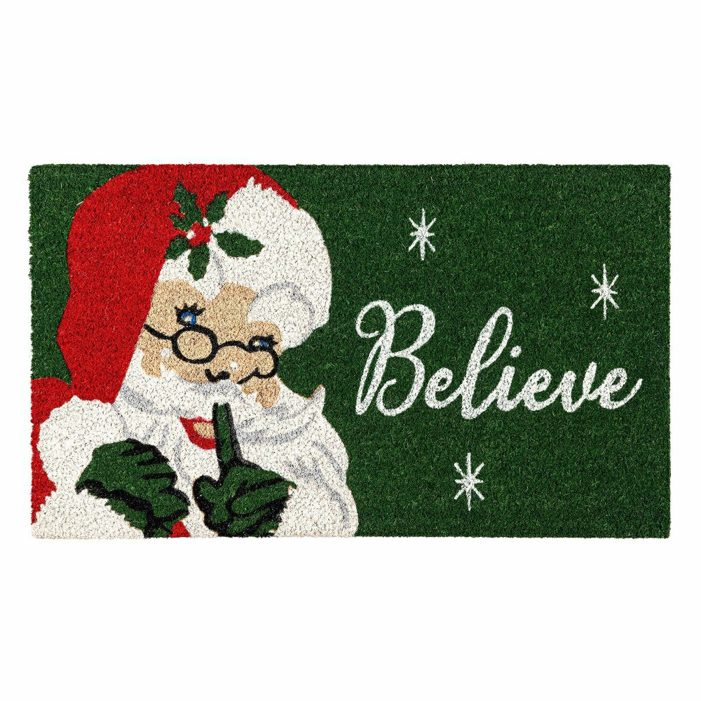 Traditional Santa Portrait Coir Mat | Plow & Hearth