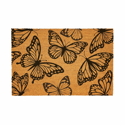 Grateful Gatherings Monarch Butterfly Coir Mat, 36"x24" | Plow & Hearth