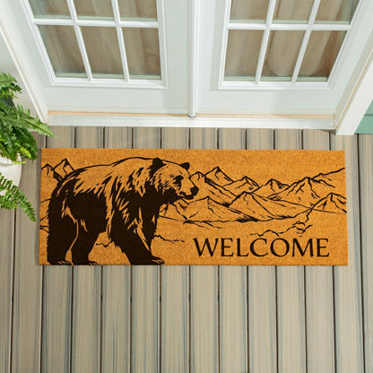EG Studio Northwoods Foggy Trees Landscape Coir Mat (60x24) | Plow & Hearth