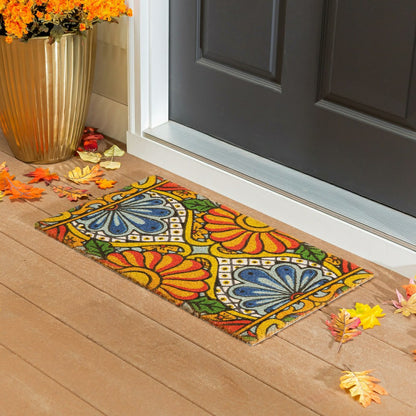 Mariposa Melody Pattern Coir Mat | Plow & Hearth