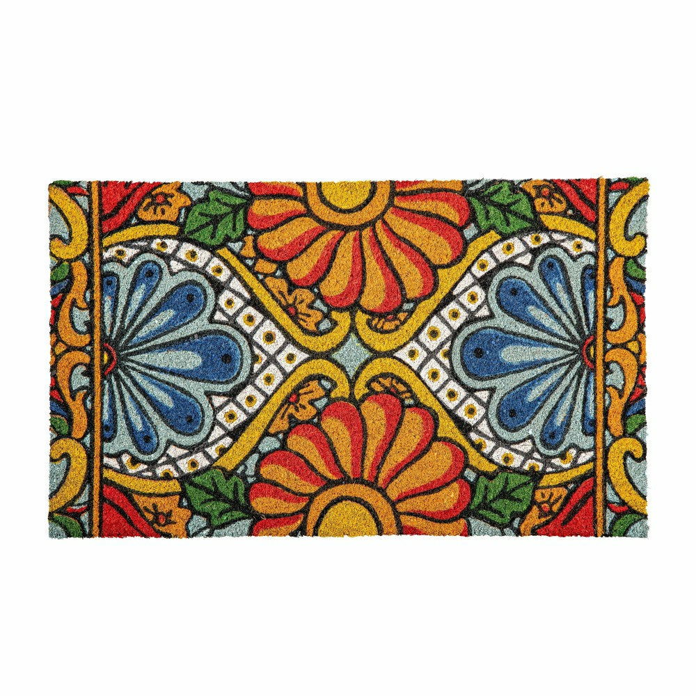 Mariposa Melody Pattern Coir Mat | Plow & Hearth