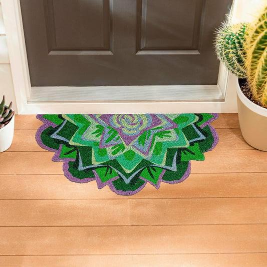 Succulent Shaped Coir Mat | Plow & Hearth