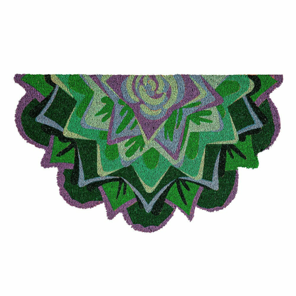 Succulent Shaped Coir Mat | Plow & Hearth