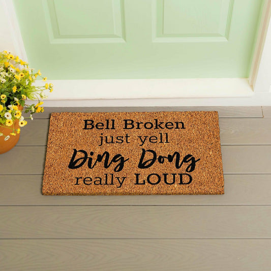 Ding Dong Coir Mat | Plow & Hearth