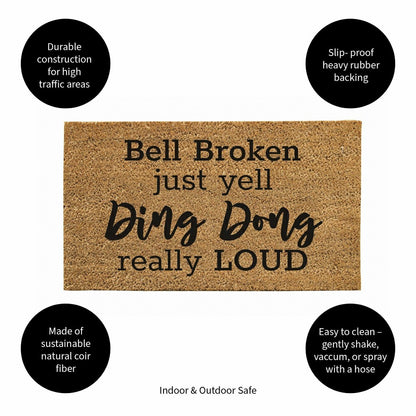 Ding Dong Coir Mat | Plow & Hearth