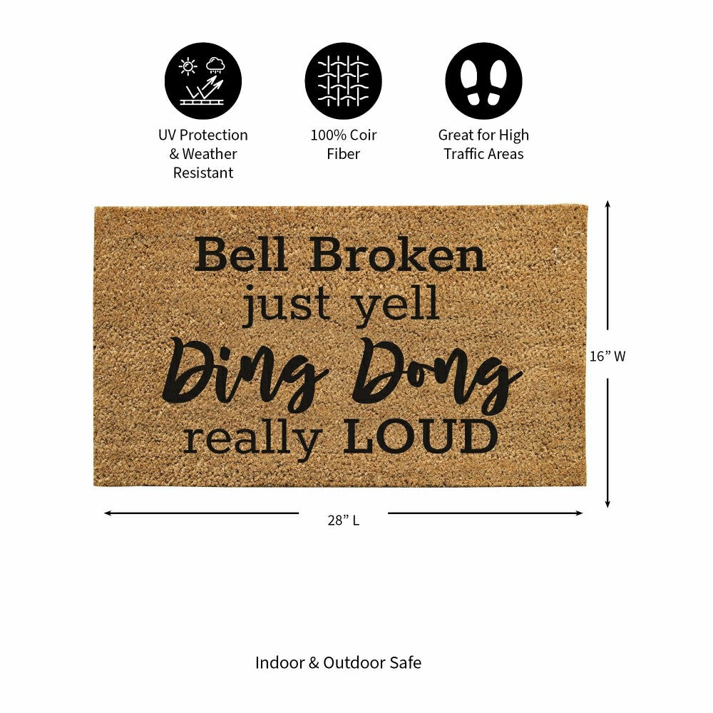 Ding Dong Coir Mat | Plow & Hearth