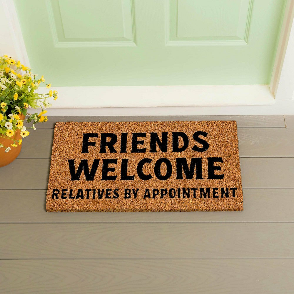 Friends Welcome Coir Mat | Plow & Hearth