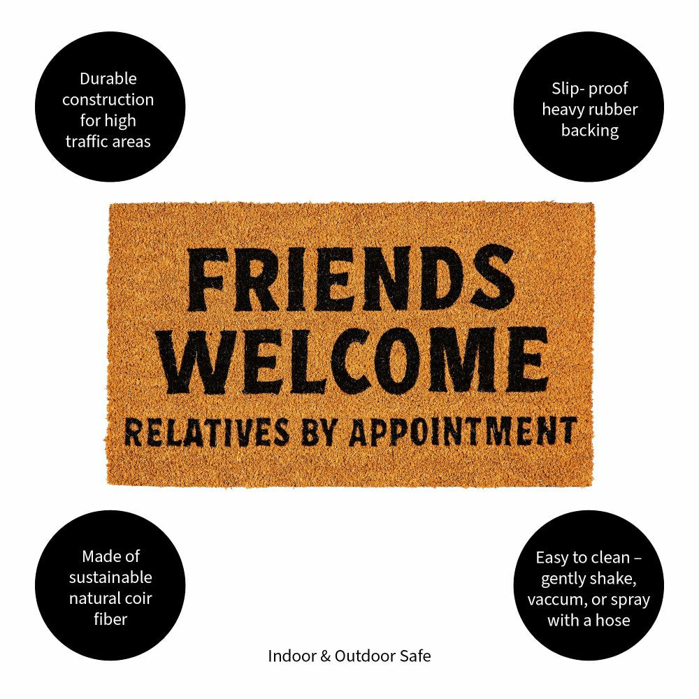 Friends Welcome Coir Mat | Plow & Hearth