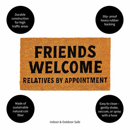 Friends Welcome Coir Mat | Plow & Hearth