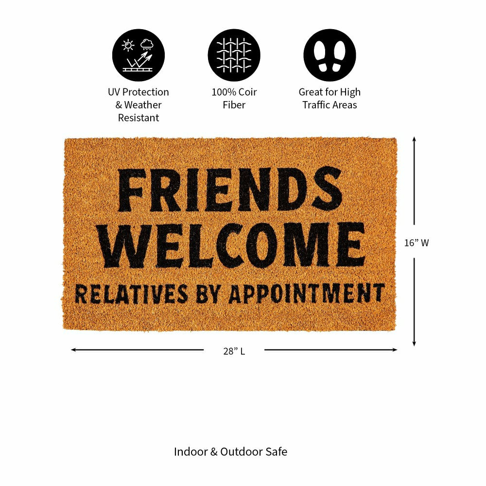 Friends Welcome Coir Mat | Plow & Hearth