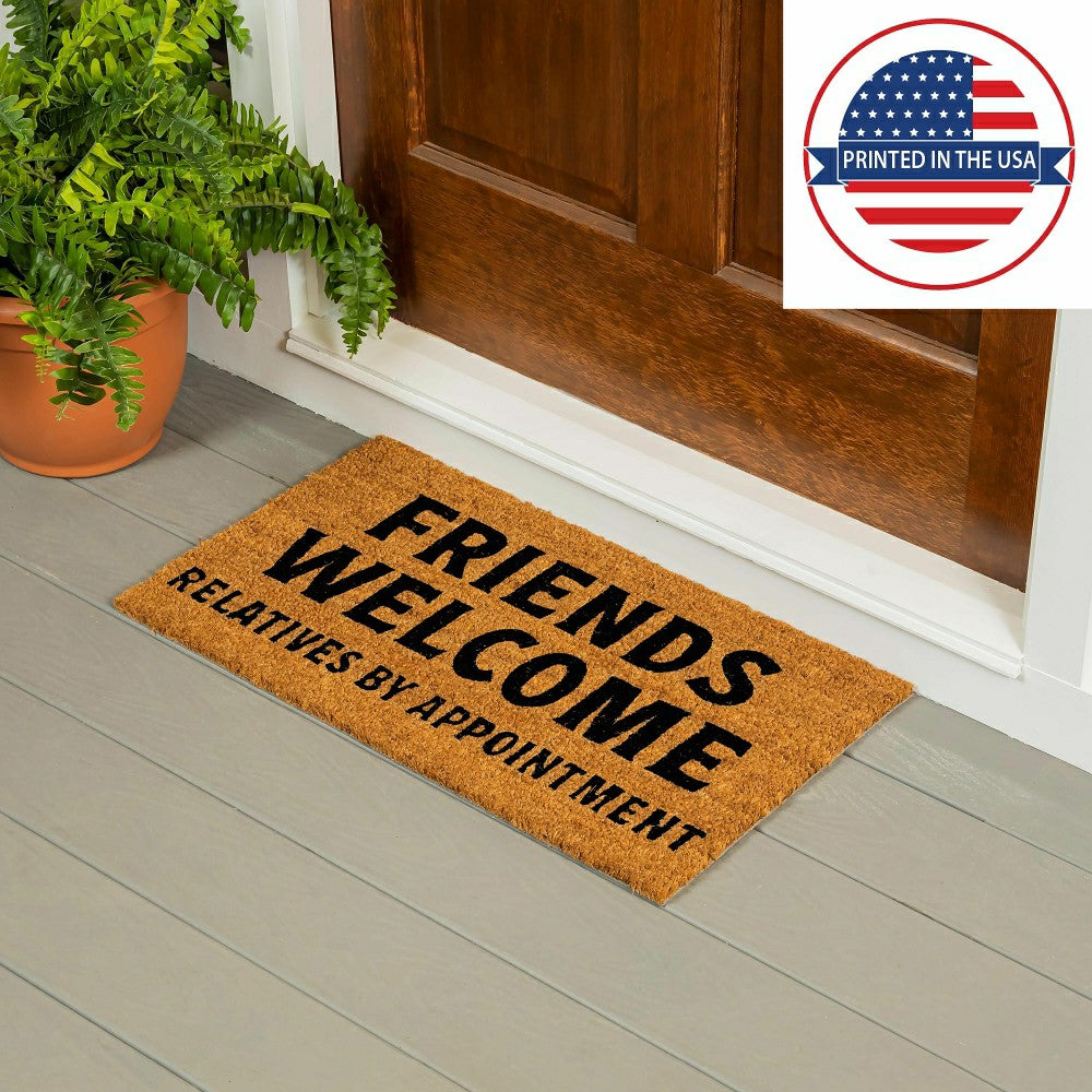 Friends Welcome Coir Mat | Plow & Hearth