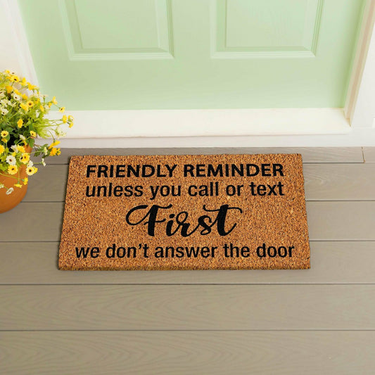 Friendly reminder Coir Mat | Plow & Hearth