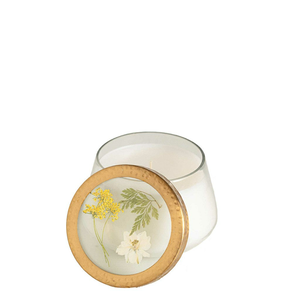 Accent Pressed Floral Candle - Honey Tobacco | Plow & Hearth