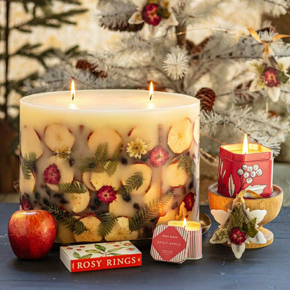 Centerpiece Botanical Candle - Spicy Apple | Plow & Hearth