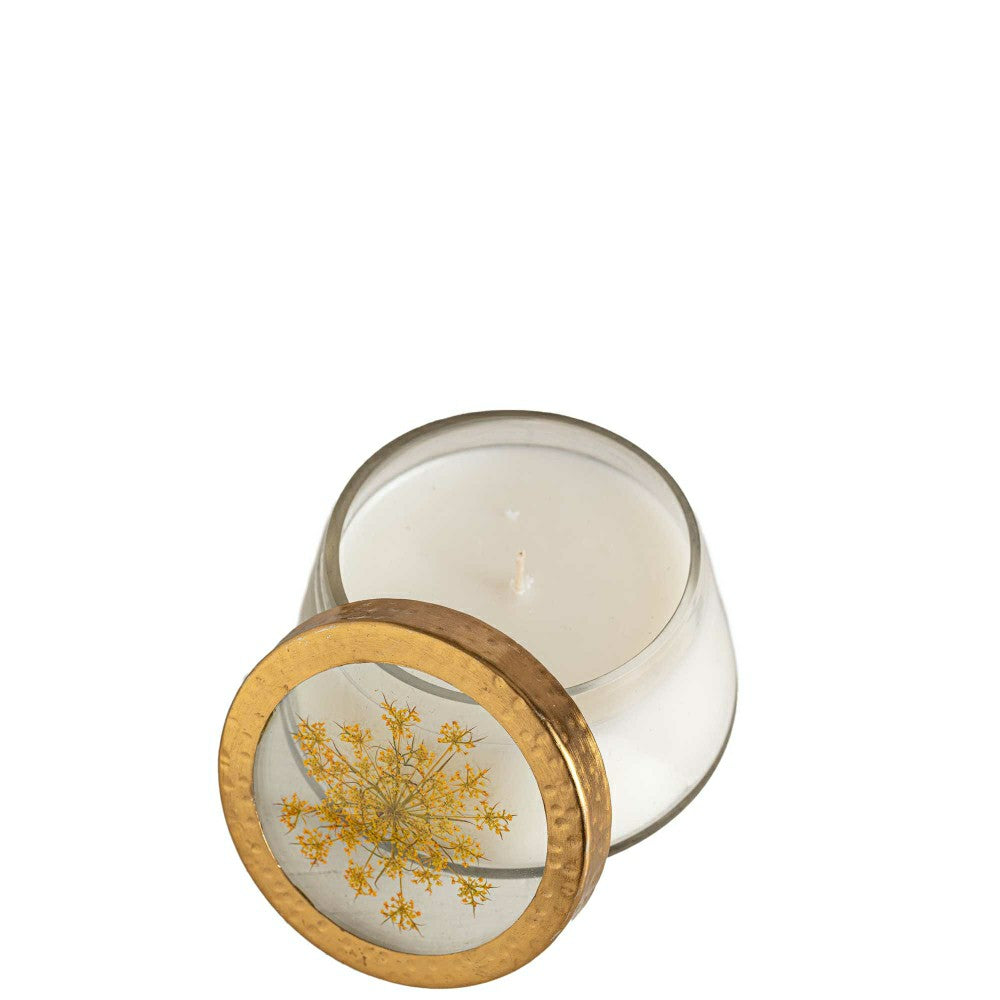Accent Pressed Floral Candle - Harvest Pumpkin | Plow & Hearth