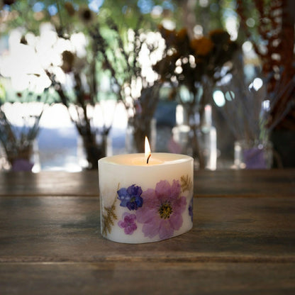 Roman Lavender Petite Oval Botanical Candle | Plow & Hearth