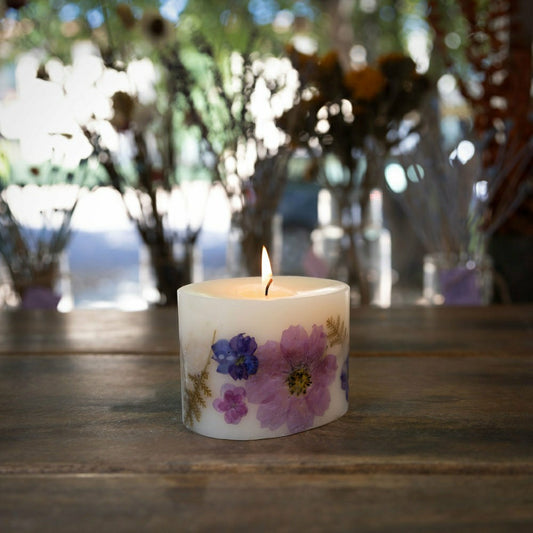 Roman Lavender Petite Oval Botanical Candle | Plow & Hearth