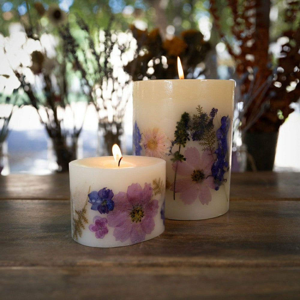 Roman Lavender Petite Oval Botanical Candle | Plow & Hearth
