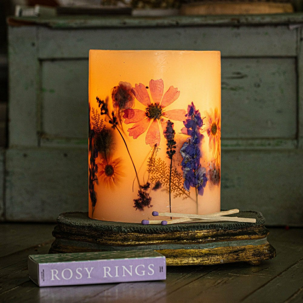Roman Lavender Small Round Botanical Candle | Plow & Hearth