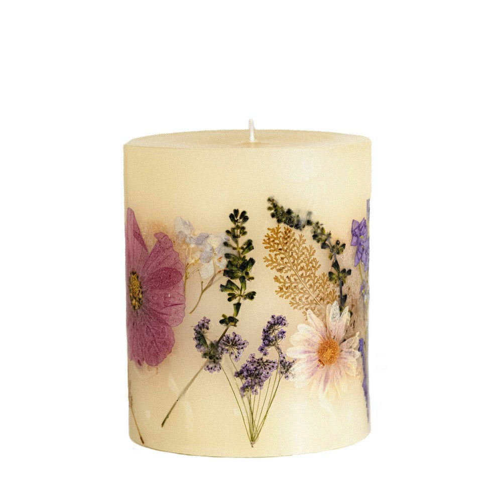 Roman Lavender Small Round Botanical Candle | Plow & Hearth