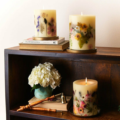 Roman Lavender Small Round Botanical Candle | Plow & Hearth