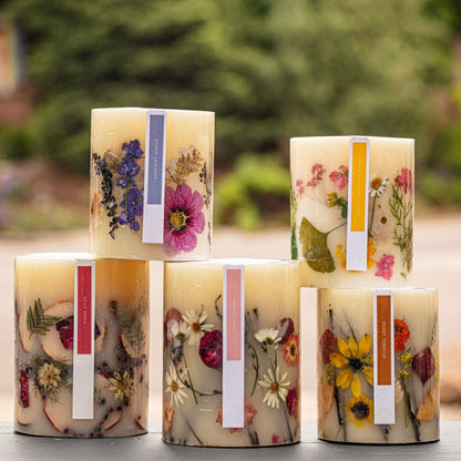 Roman Lavender Small Round Botanical Candle | Plow & Hearth