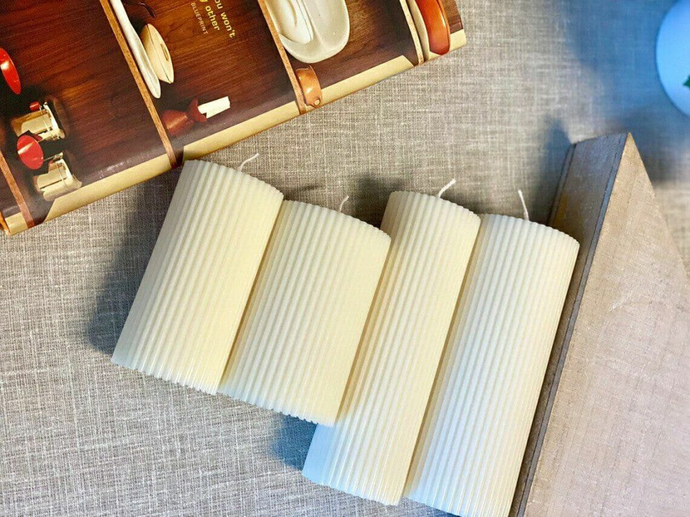 Minimalist Ribbed Candles | Plow & Hearth