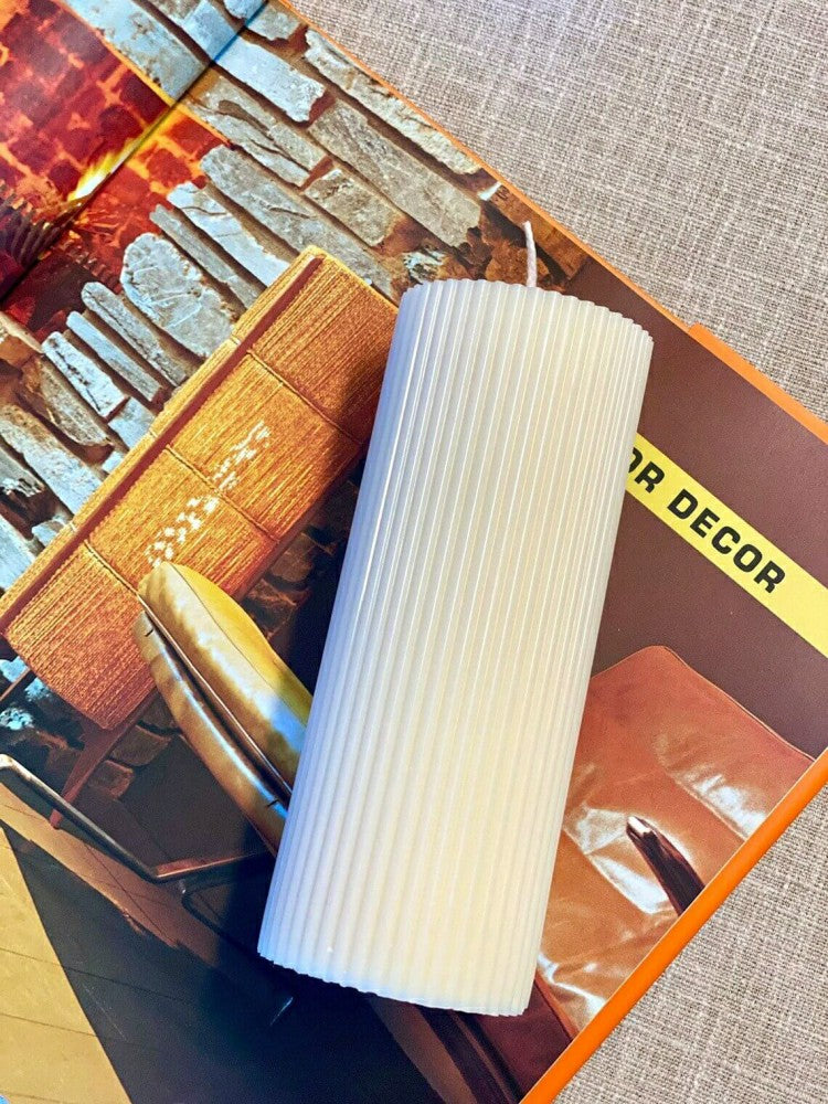 Minimalist Ribbed Candles | Plow & Hearth