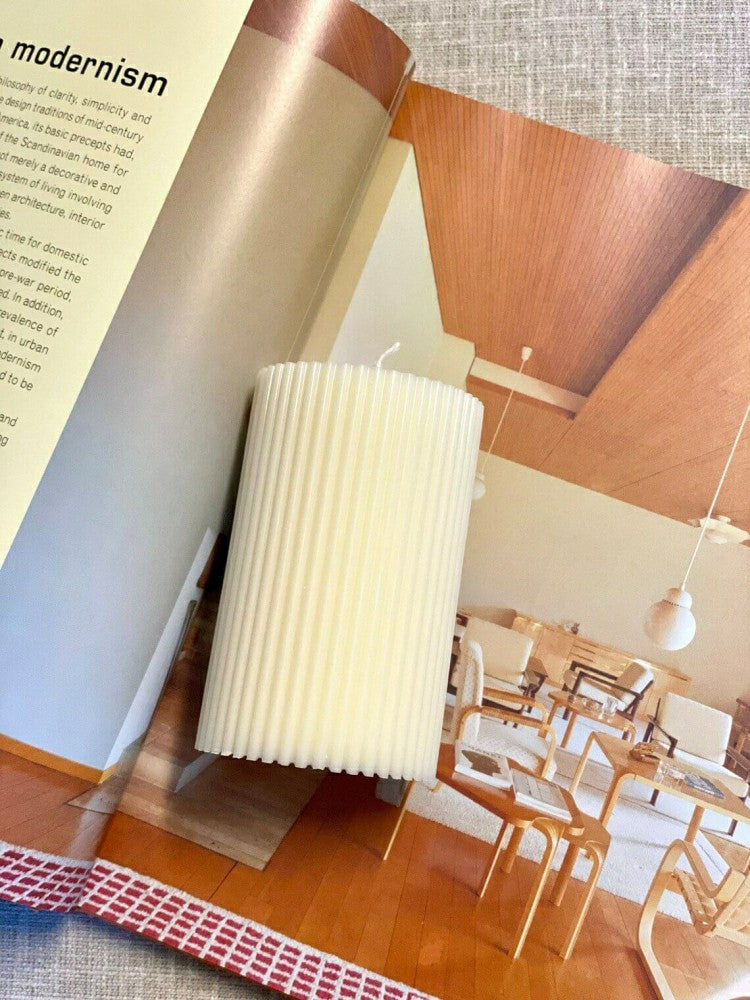 Minimalist Ribbed Candles | Plow & Hearth