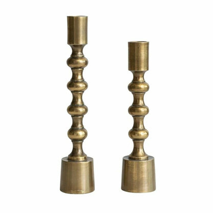 Taper Candle Holders, Antique Gold Finish, Set of 2 | Plow & Hearth