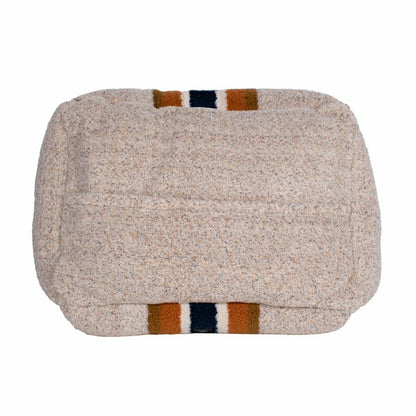 Shinola Brand Stripe Kuddle Berber Dog Bed Oatmeal | Plow & Hearth