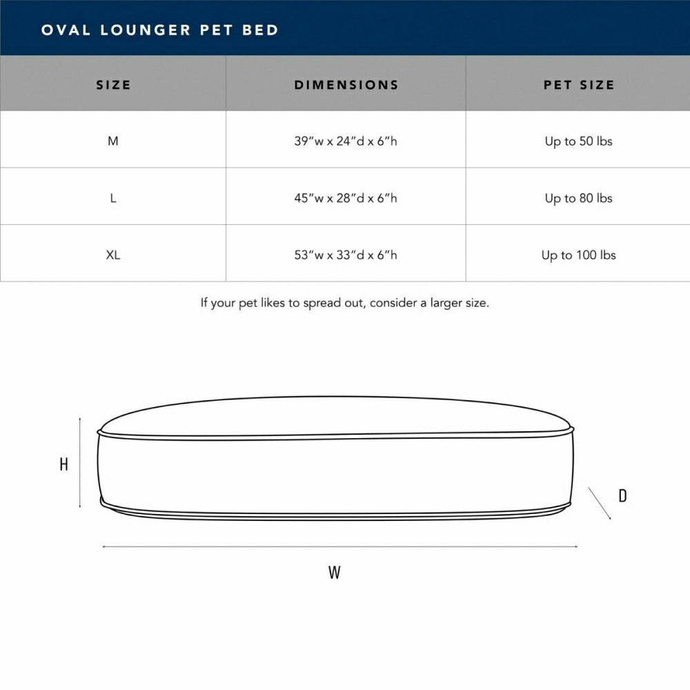 Oval Lounger Bed | Plow & Hearth