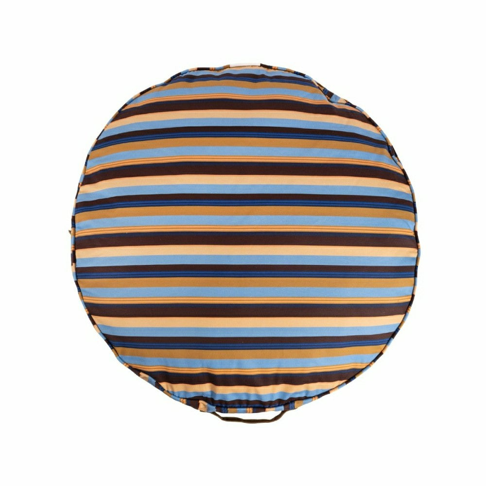 Round Stripe Pet Bed with Fur | Plow & Hearth