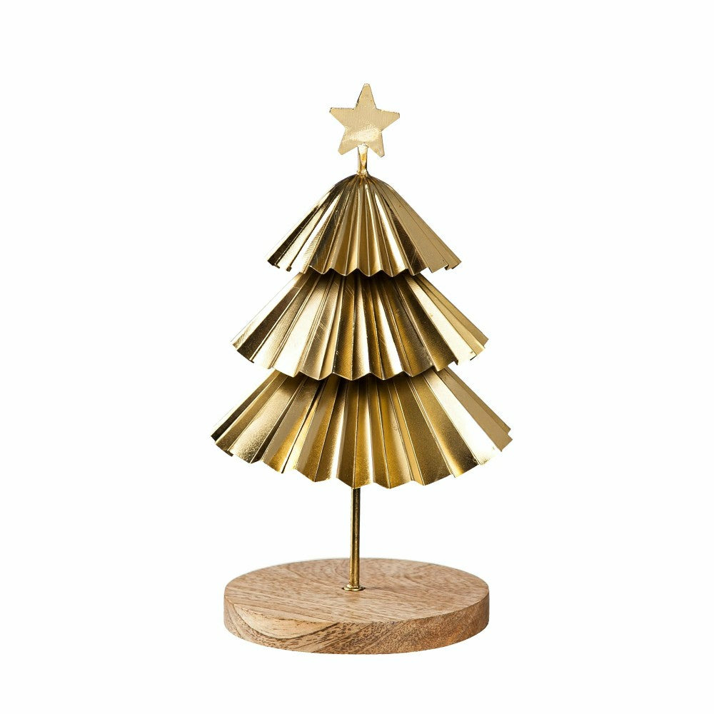 Gold Tiered Christmas Trees, Set of 2 | Plow & Hearth