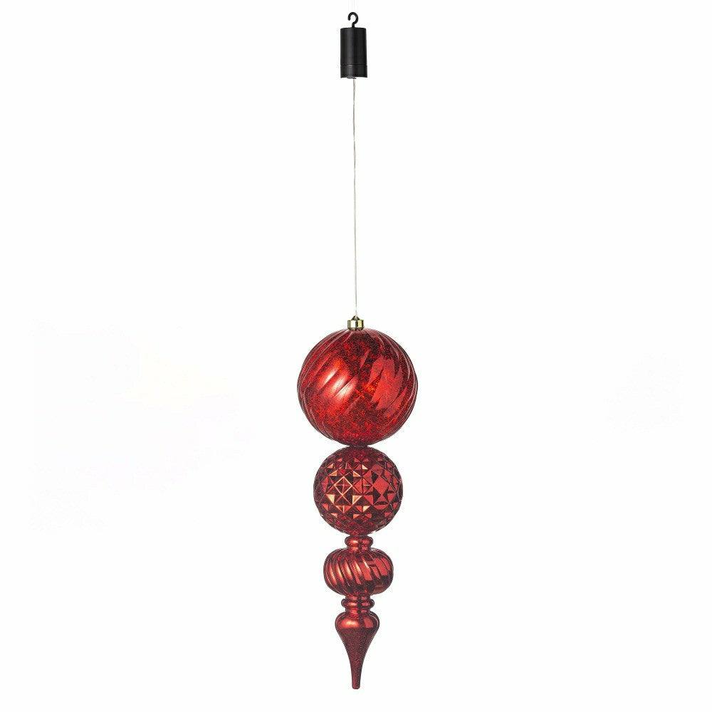 Indoor/Outdoor Shatterproof Holiday Lighted Large Finial Hanging Ornam | Plow & Hearth