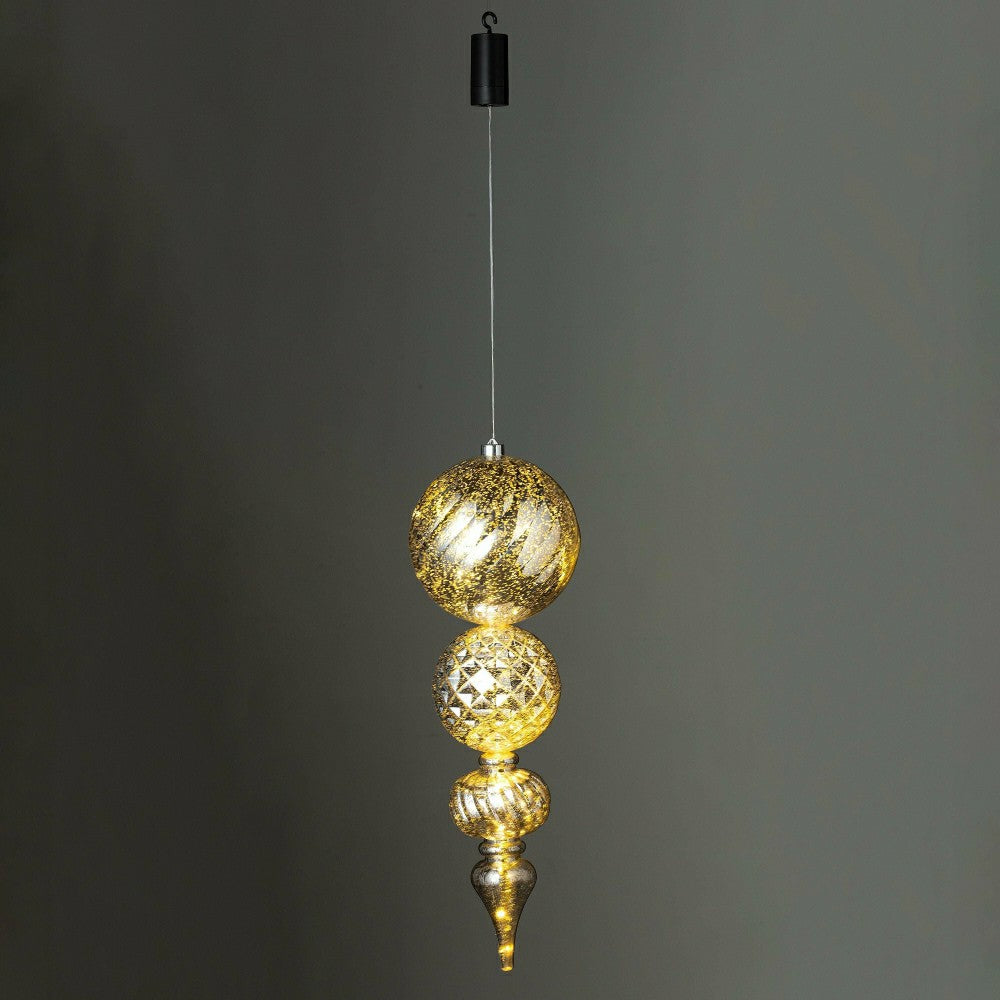 Indoor/Outdoor Shatterproof Holiday Lighted Large Finial Hanging Ornam | Plow & Hearth